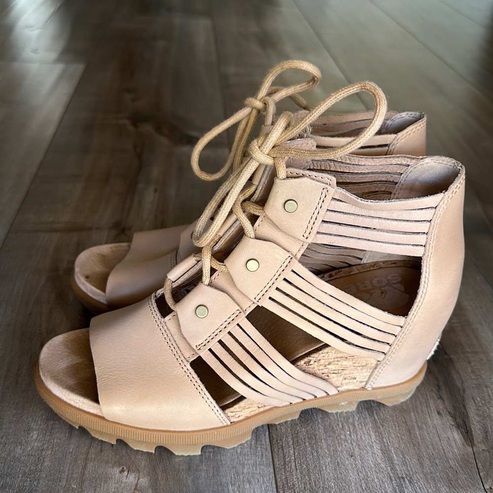 Sorel Nude Wedge Hiking Heel